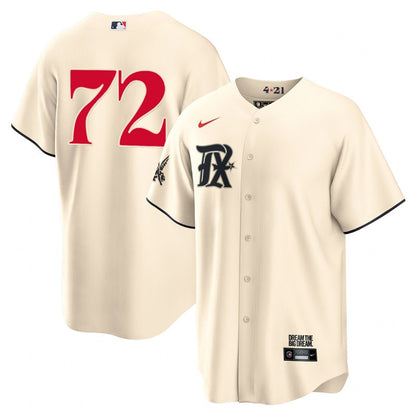 Jonathan Hernández 72 Texas Rangers 2023 City Connect Game Jersey - Cream