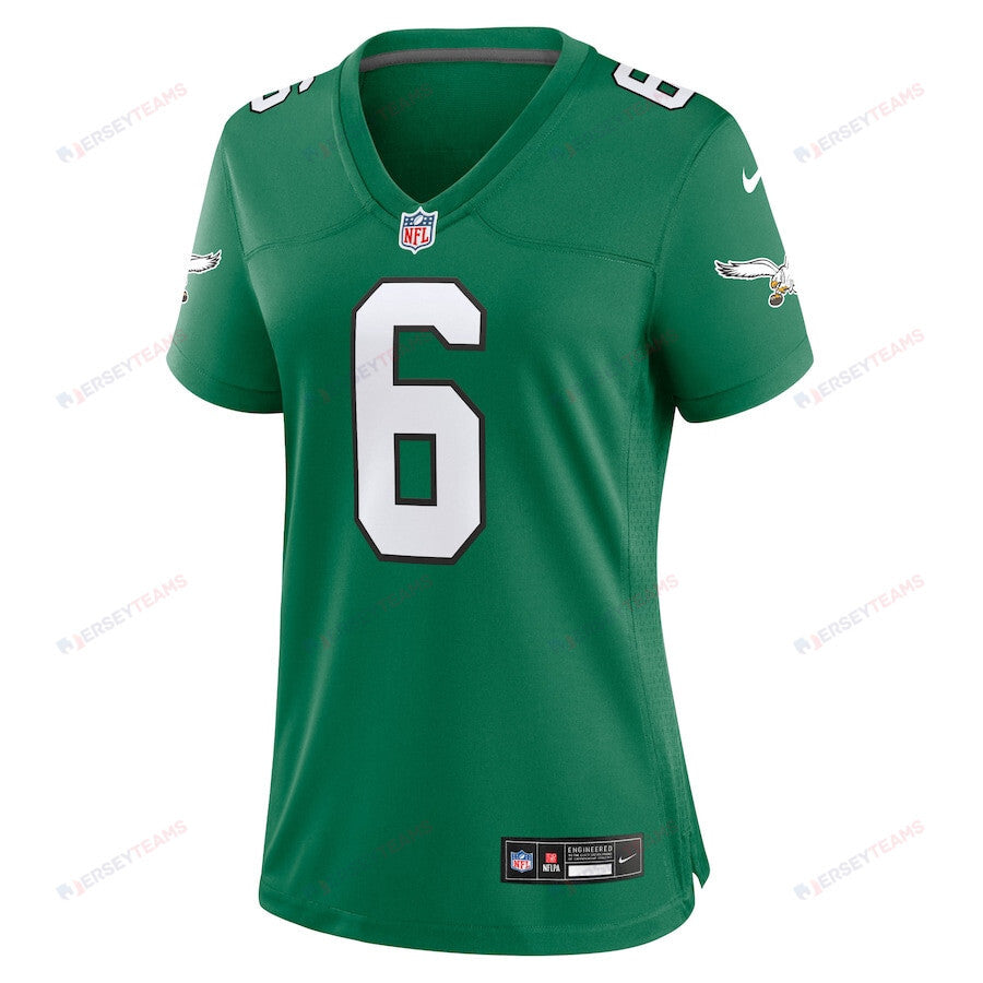 DeVonta Smith 6 Philadelphia Eagles Alternate Game Women Jersey - Kelly Green