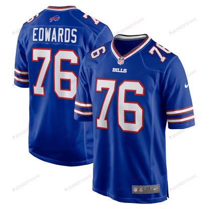 David Edwards 76 Buffalo Bills Game Men Jersey - Royal