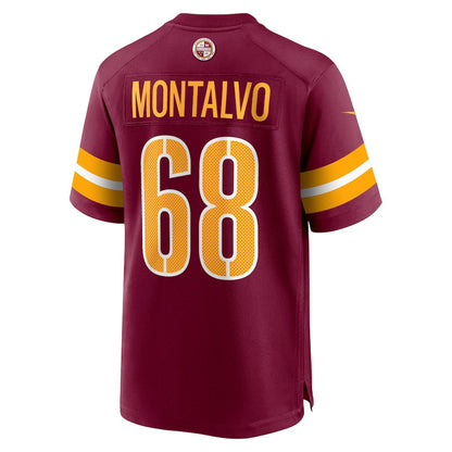 Anthony Montalvo 68 Washington Commanders Team Game Men Jersey - Burgundy