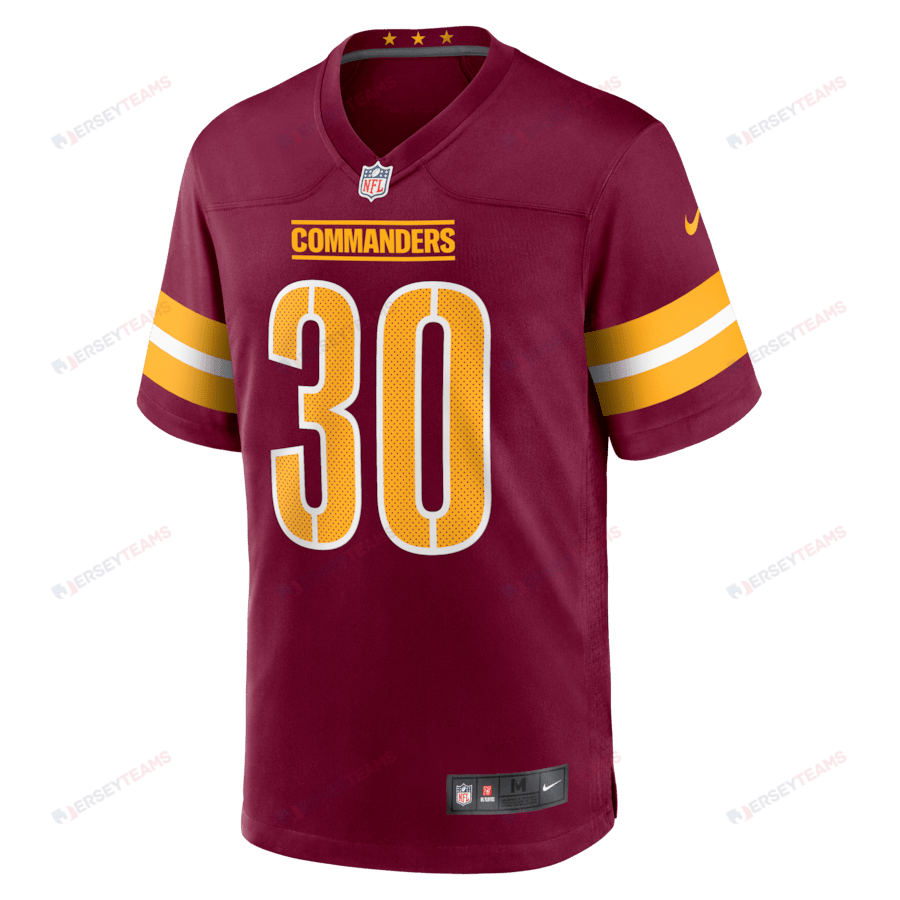 Joshua Kalu 30 Washington Commanders Game Men Jersey - Burgundy