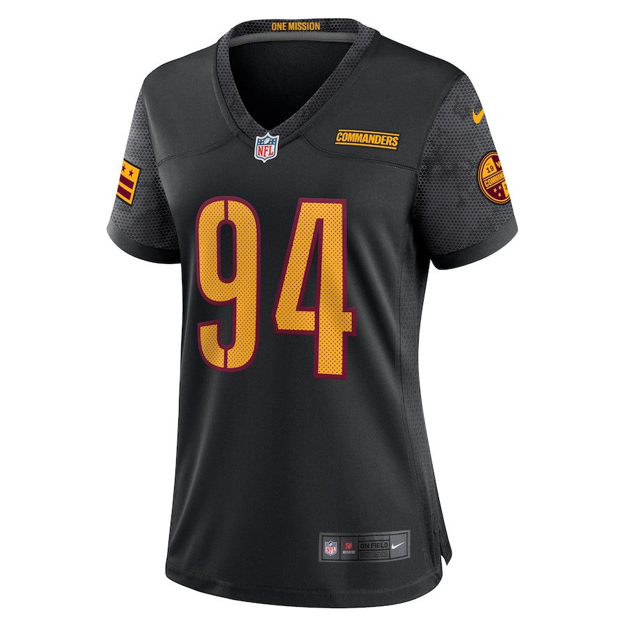 Da'Ron Payne 94 Washington Commanders Women's Alternate Game Jersey - Black