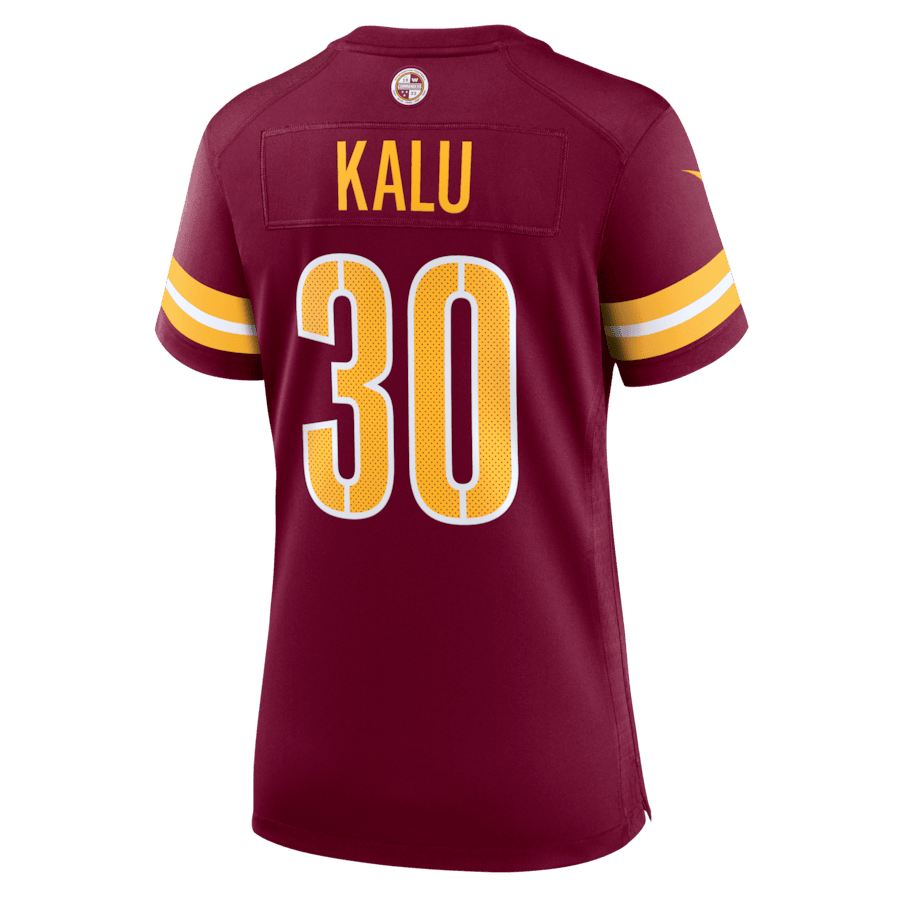 Joshua Kalu 30 Washington Commanders Women's Game Jersey - Burgundy