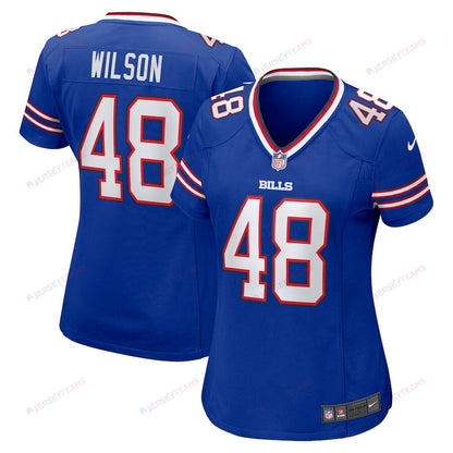 Joel Wilson 48 Buffalo Bills Women's Team Game Jersey - Royal