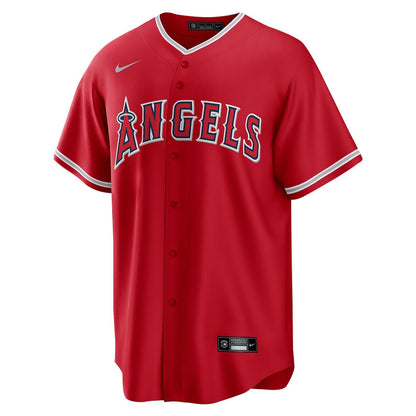 Shohei Ohtani 17 Los Angeles Angels Signed Decisive Blow 2023 Alternate Men Jersey - Red