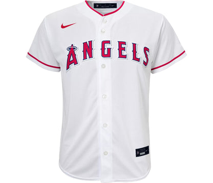 Shohei Ohtani 17 Los Angeles Angels Signed Decisive Blow 2023 Home YOUTH Jersey - White