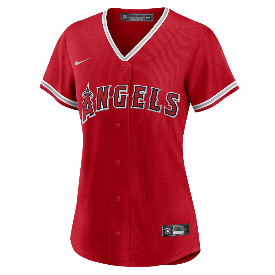 Shohei Ohtani 17 Los Angeles Angels Signed City 2023 Alternate Player Women Jersey - Red