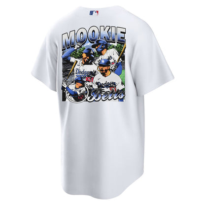 Mookie Betts 50 Los Angeles Dodgers Stadium 2023 Home Player Men Jersey - White