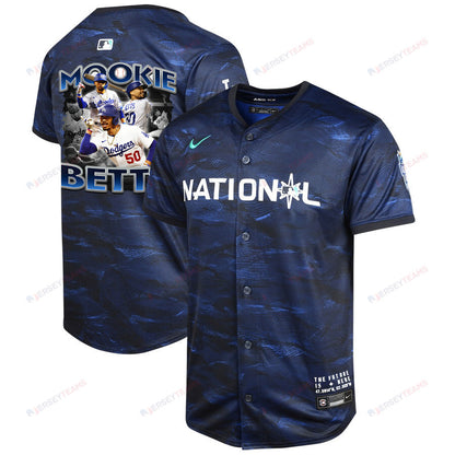 Mookie Betts 50 Los Angeles Dodgers Posture 2023 All-Star Game Limited Player YOUTH Jersey - Royal