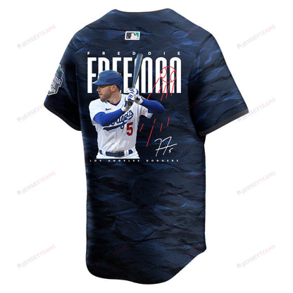Freddie Freeman 5 Los Angeles Dodgers Signed Logo 2023 All-Star Game Limited Player Men Jersey - Royal