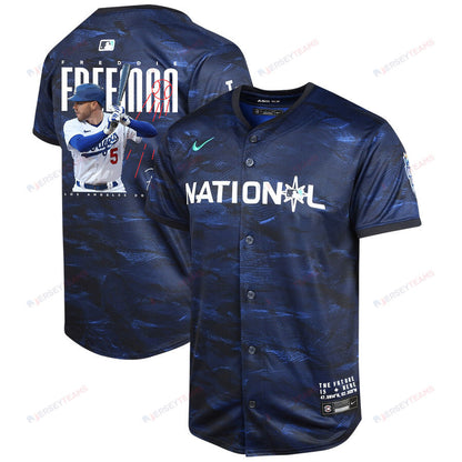 Freddie Freeman 5 Los Angeles Dodgers Signed Logo 2023 All-Star Game Limited Player YOUTH Jersey - Royal
