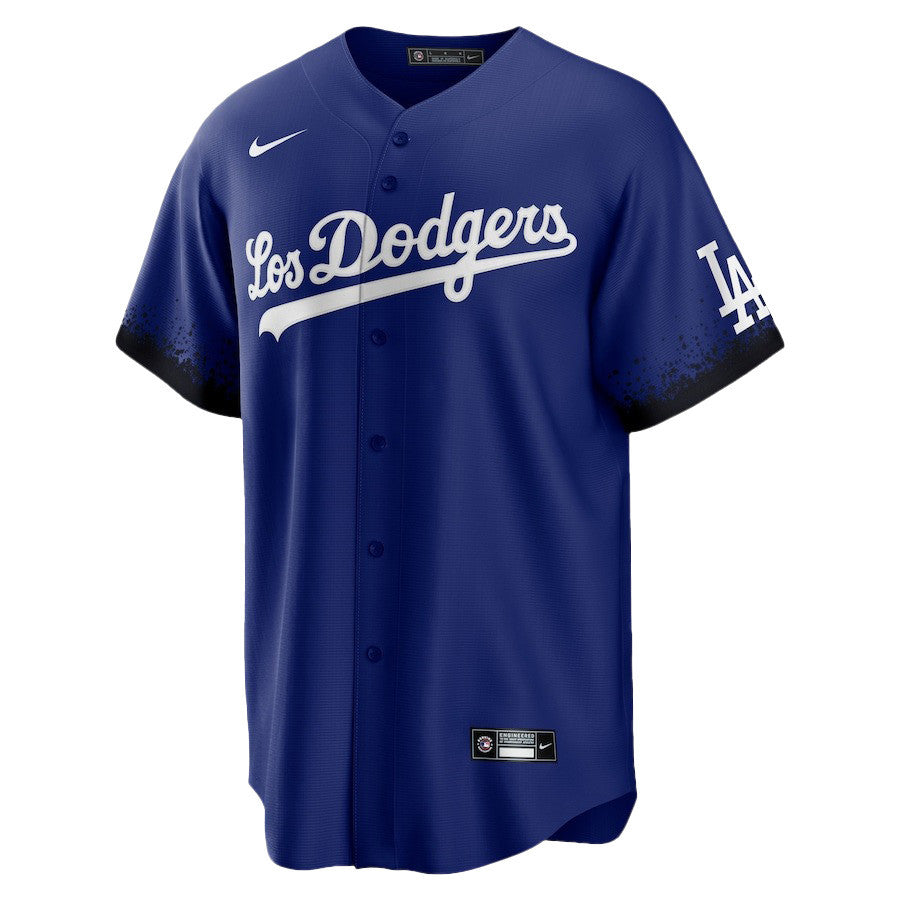 Freddie Freeman 5 Los Angeles Dodgers Signed Home Run 2023 City Connect Player Men Jersey - Royal