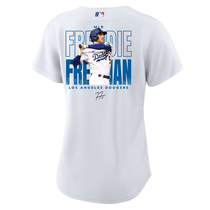 Freddie Freeman 5 Los Angeles Dodgers Signed Home Run 2023 Home Player Women Jersey - White