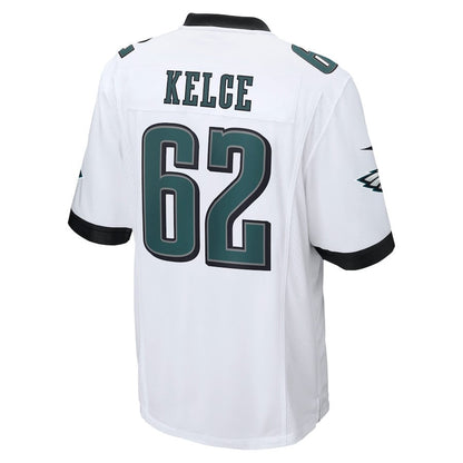 Jason Kelce 62 Philadelphia Eagles Game Men Jersey - White
