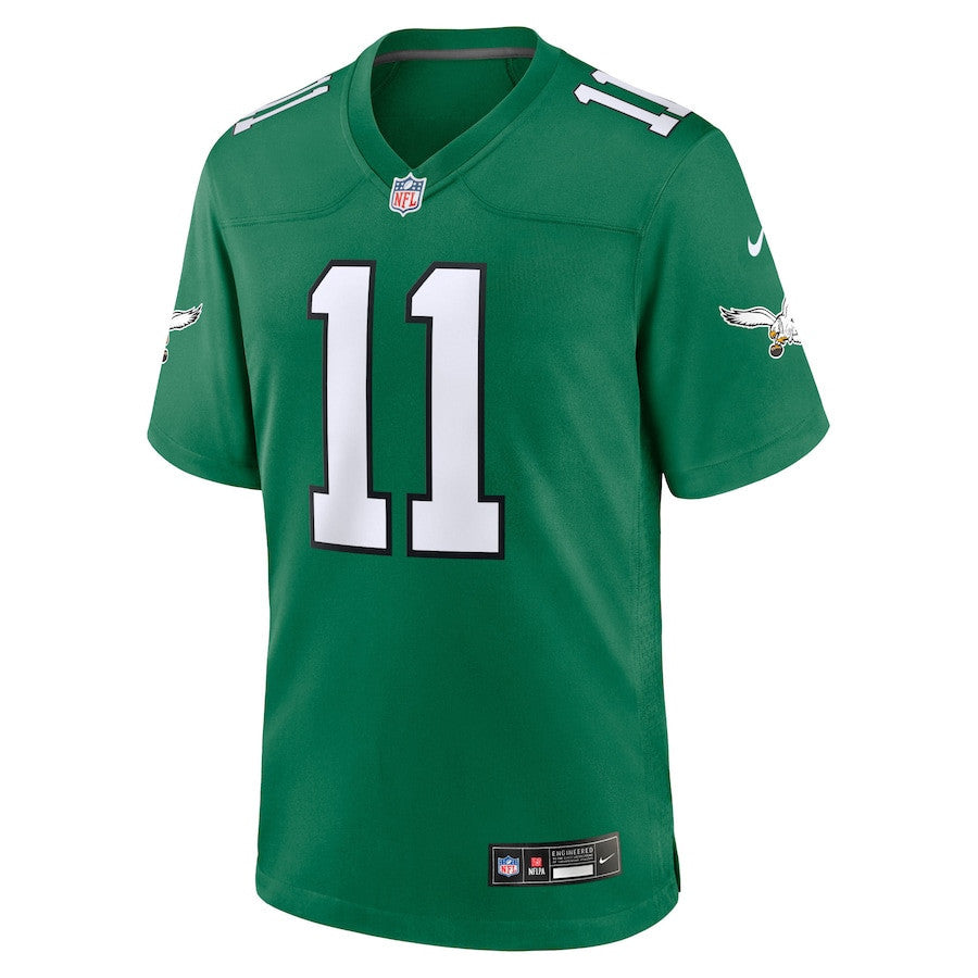 A.J. Brown 11 Philadelphia Eagles Alternate Game Men Jersey - Kelly Green