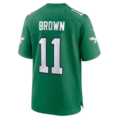 A.J. Brown 11 Philadelphia Eagles Alternate Game Men Jersey - Kelly Green