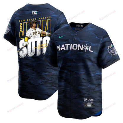 Juan Soto 22 San Diego Padres Signed Posture 2023 All-Star Game Limited Player Men Jersey - Royal