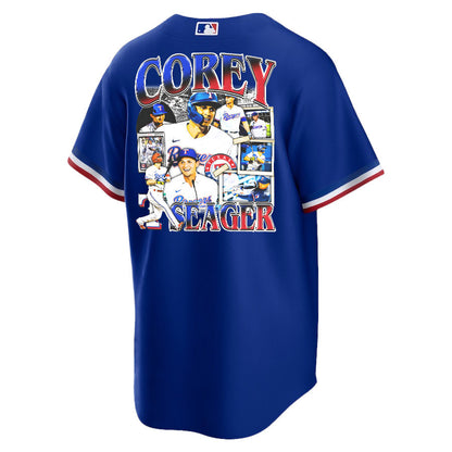 Corey Seager 5 Texas Rangers Journey 2023 Away Player Men Jersey - Royal