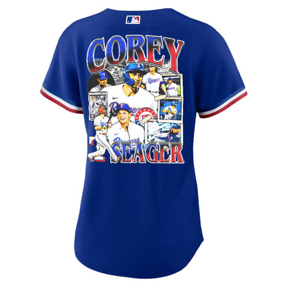 Corey Seager 5 Texas Rangers Journey 2023 Alternate Player Women Jersey - Royal
