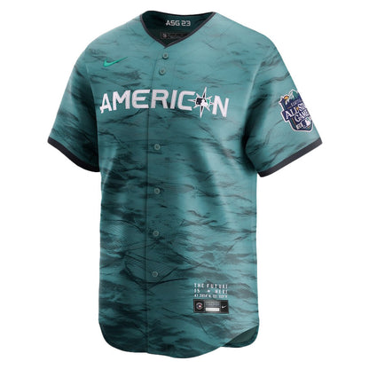 Corey Seager 5 Texas Rangers Signed Posture 2023 All-Star Game Limited Player Men Jersey - Teal