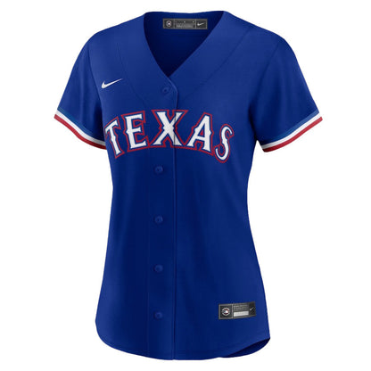 Corey Seager 5 Texas Rangers Signed Posture 2023 Alternate Player Women Jersey - Royal