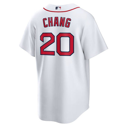 Yu Chang 20 Boston Red Sox Home Men Jersey - White