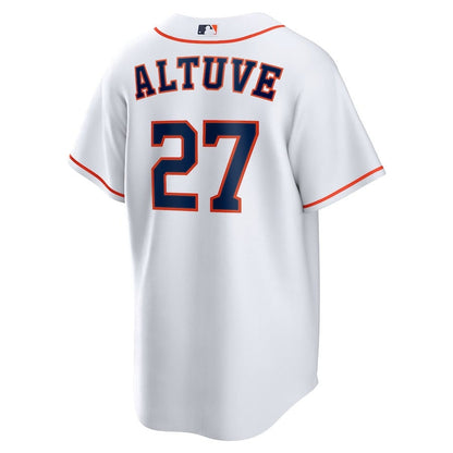 Jose Altuve 27 Houston Astros Home Men Jersey - White