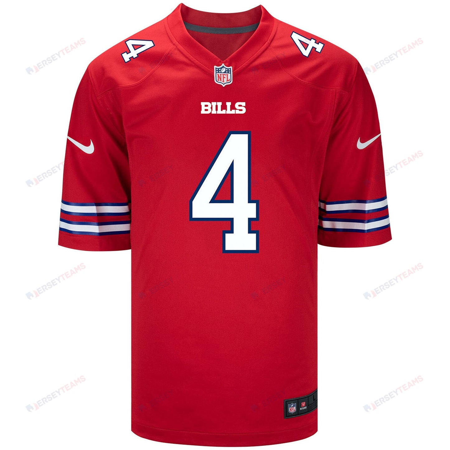 James Cook 4 Buffalo Bills Men Alternate Game Jersey - Red