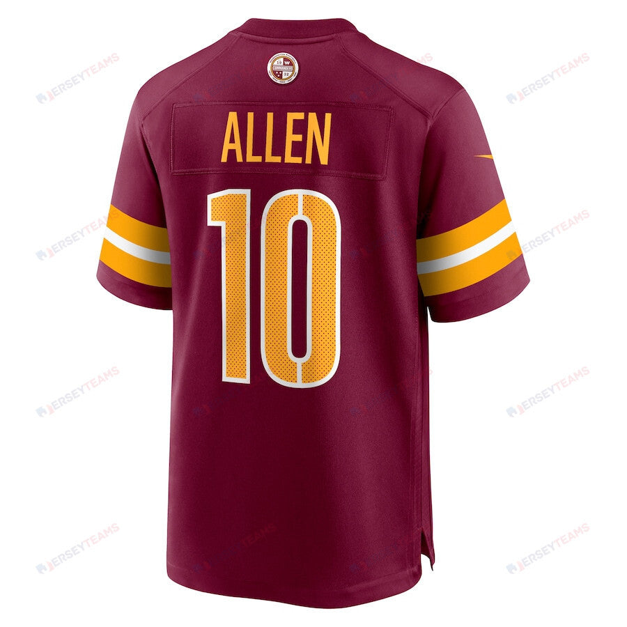 Kazmeir Allen 10 Washington Commanders Men Game Jersey - Burgundy