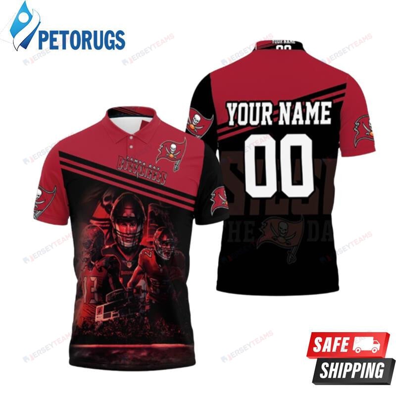 Tampa Bay Buccaneers Siege The Day Legends Custom Name & Number Printed Polo Shirt