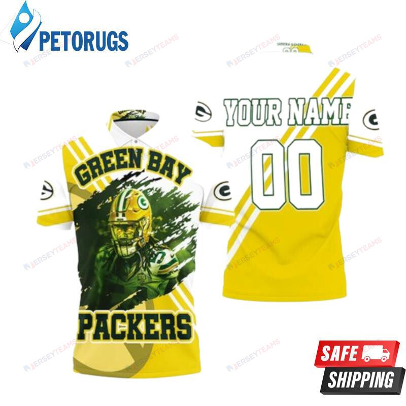 James Crawford 54 Green Bay Packers Custom Name & Number Printed Polo Shirt