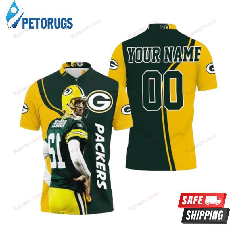 Aaron Charles Rodgers 12 Green Bay Packers Nfc Noth Champions Custom Name & Number Printed Polo Shirt