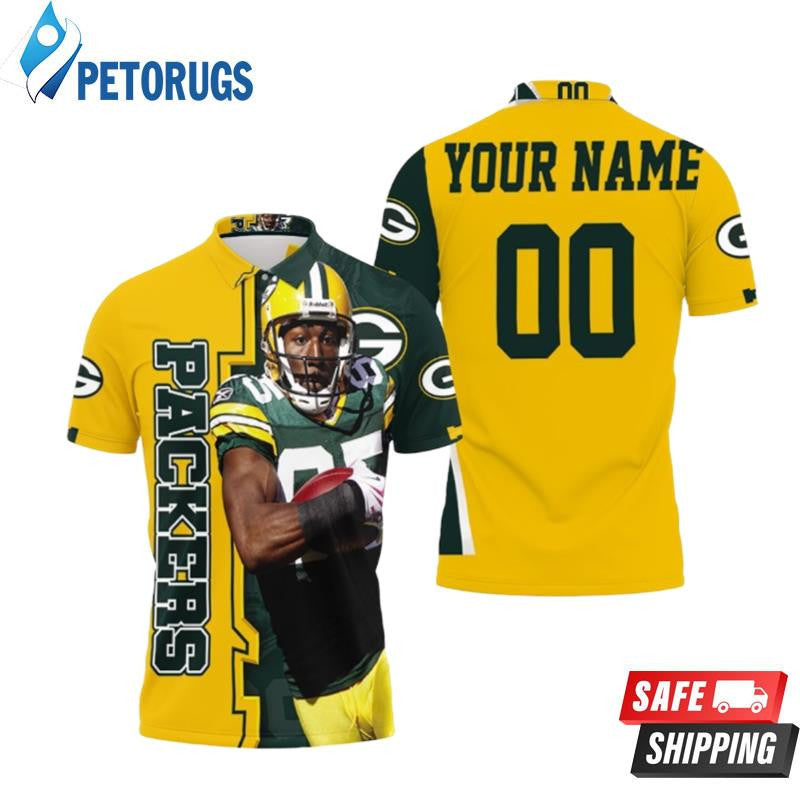 Greg Jennings Green Bay Packers Champion Nfc North Winner Custom Name & Number Printed Polo Shirt