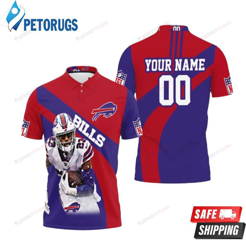 Aaron Williams 23 Buffalo Bills Signed Custom Name & Number Printed Polo Shirt