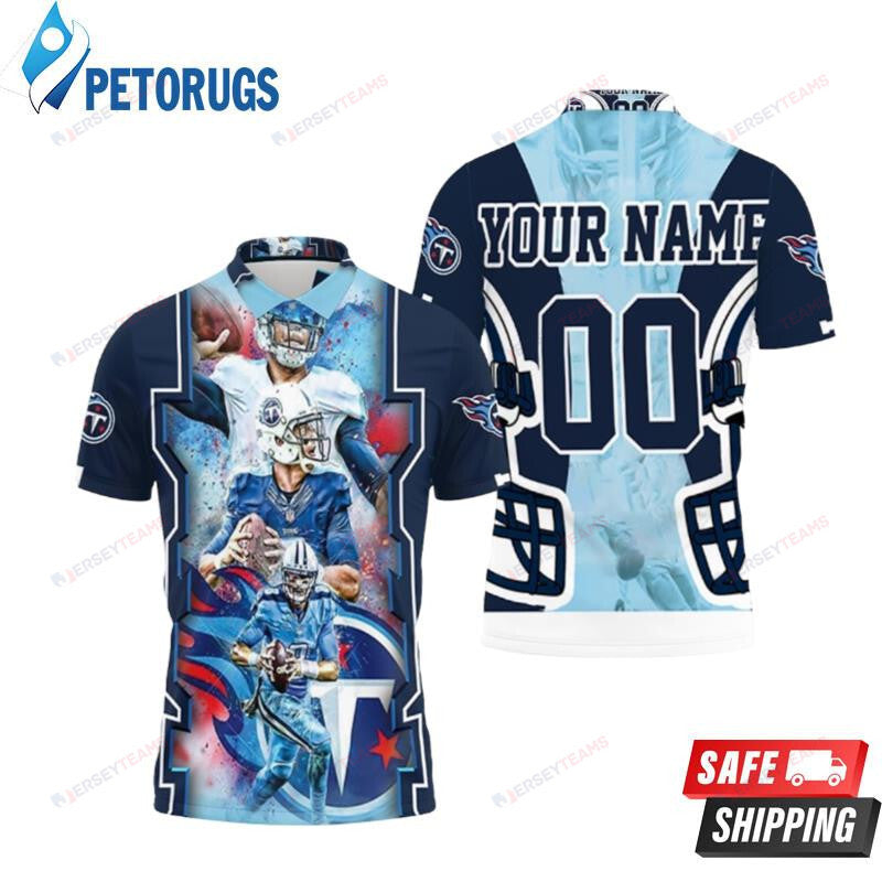 Tennessee Titans Super Bowl 2021 Afc South Champions Custom Name & Number Printed Polo Shirt