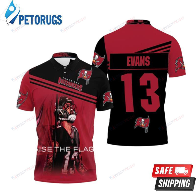 Mike Evans 13 Tampa Bay Buccaneers Raise The Flag Printed Polo Shirt