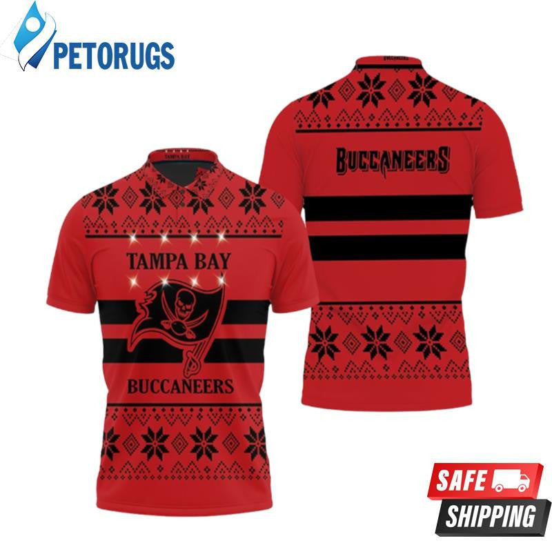 Tampa Bay Buccaneers Light Up Ugly Printed Polo Shirt