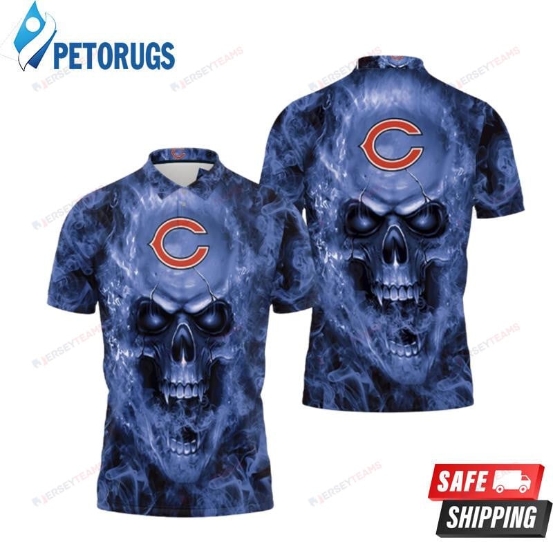 Seattle Seahawks Skull Printed Polo Shirt