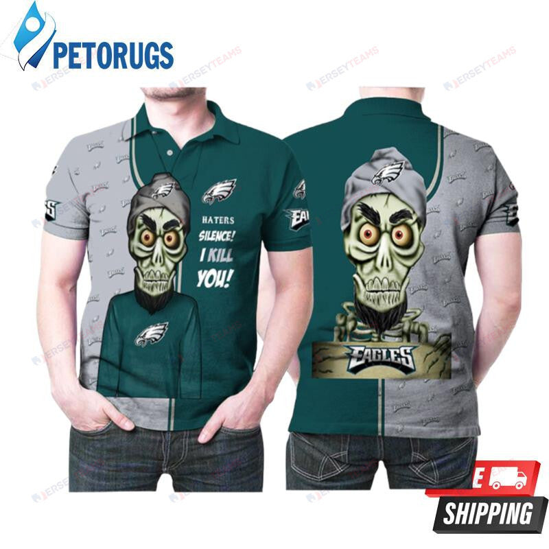 Philadelphia Eagles Haters Silence The Dead Puppet Printed Polo Shirt
