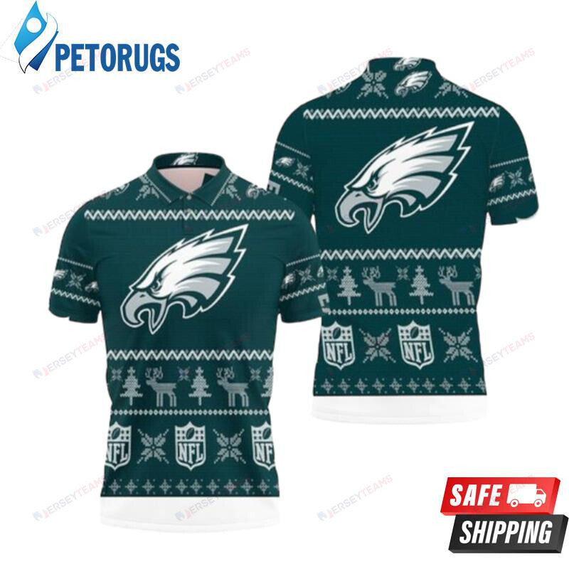 Philadelphia Eagles Ugly Sweat Christmas Printed Polo Shirt