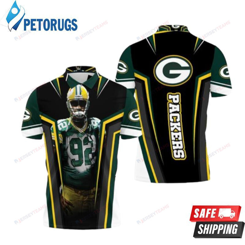 Reggie White 92 Green Bay Packers Eagles Panthers Printed Polo Shirt