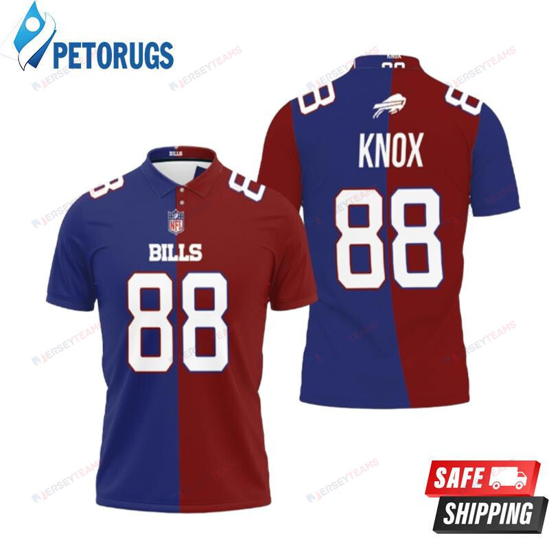 Buffalo Bills Dawson Knox 88 Great Player Vapor Limited Royal Red Two Tone Style Printed Polo Shirt