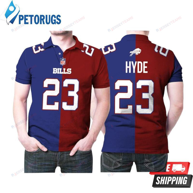 Buffalo Bills Micah Hyde #23 Great Player Vapor Limited Royal Red Two Tone Style Printed Polo Shirt