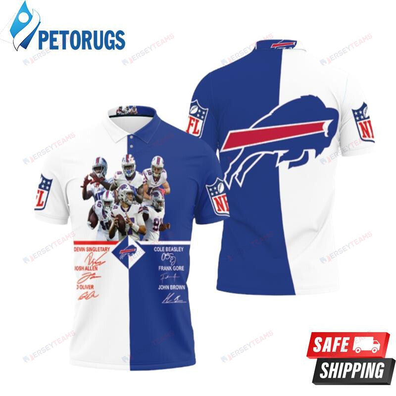 Buffalo Bills Players Signed Printed Polo Shirt
