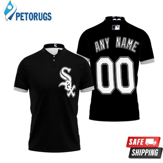 Chicago White Sox 2020 Black Inspired Style Custom Name & Number Printed Polo Shirt
