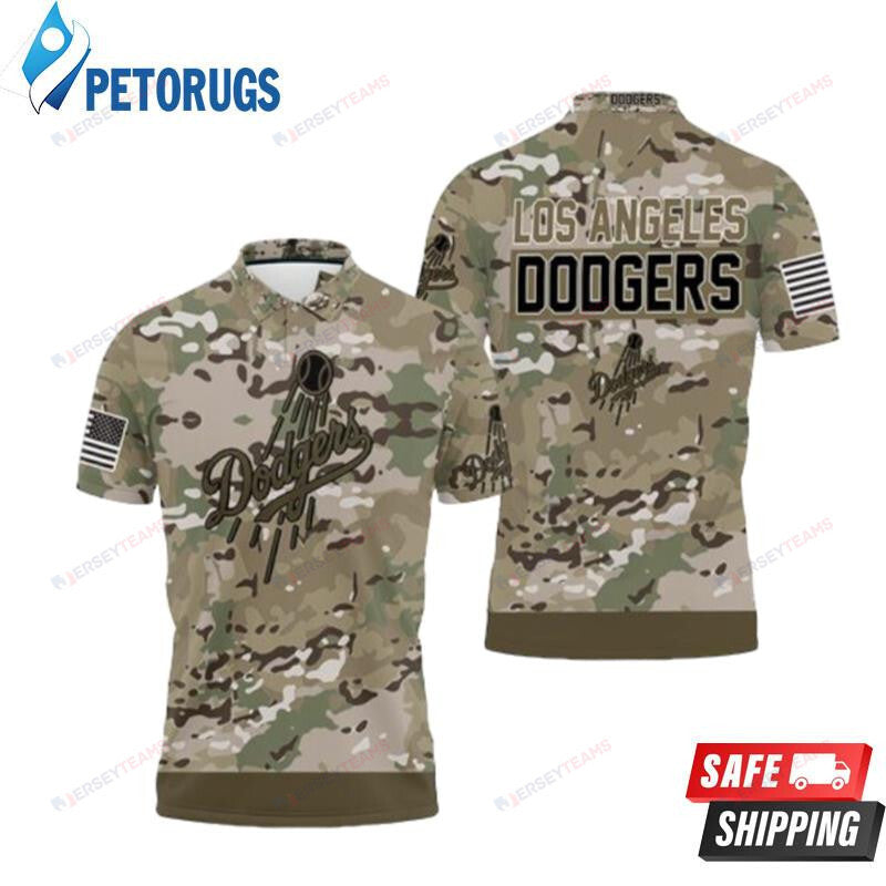 Los Angeles Dodgers Camouflage Veteran Printed Polo Shirt