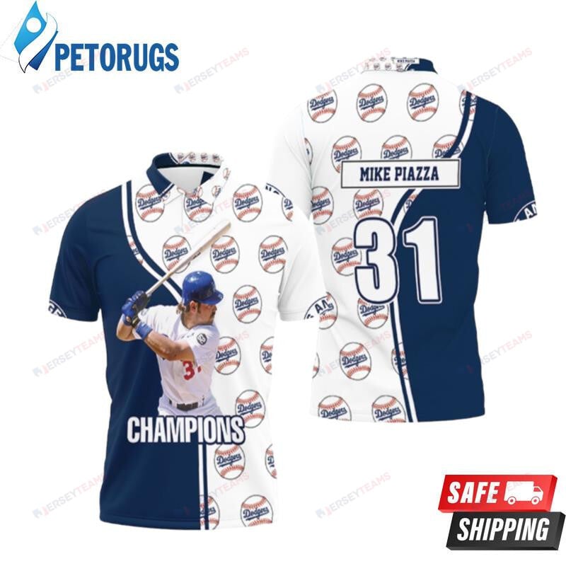Mike Piazzas 31 Los Angeles Dodgers Printed Polo Shirt