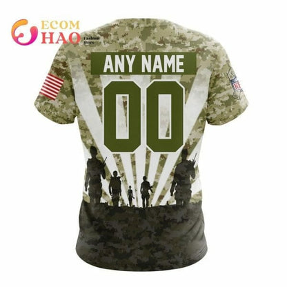 Tampa Bay Buccaneers Custom Name Number T-shirt - Camo
