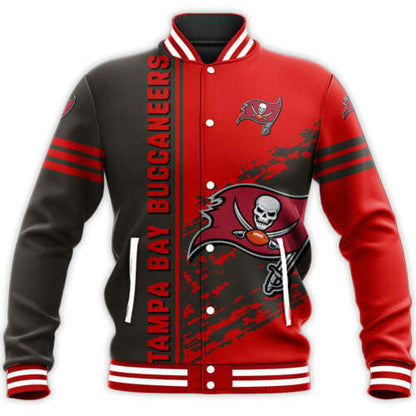 Tampa Bay Buccaneers Red Black - AOP Varsity Jacket - All-Over-Printed Jacket