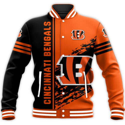 Cincinnati Bengals Orange Black - AOP Varsity Jacket - All-Over-Printed Jacket